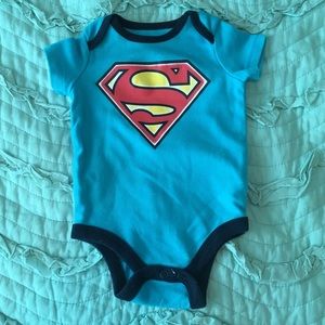 NWOT Baby Blue Superman Onesie